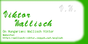 viktor wallisch business card